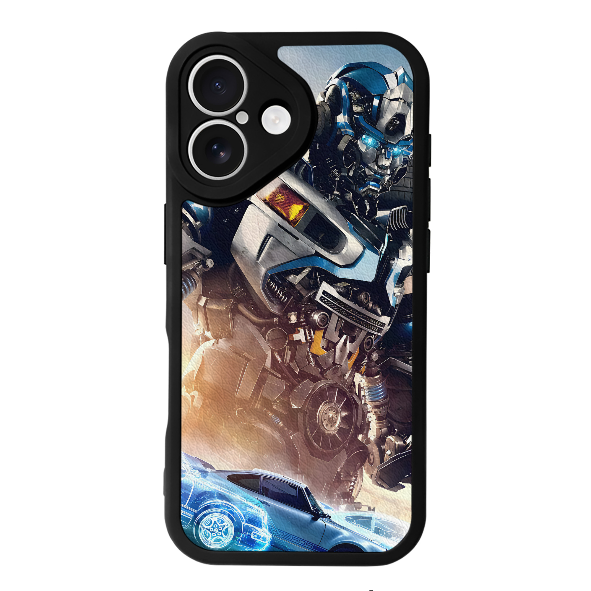 （画像用） Transformers トランスフォーマー 【iPhone 16シリーズ対応】シリコンスマホケース（レザー調） 材質：シリコン